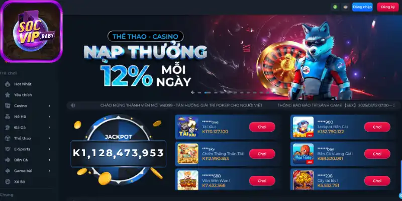 Giới thiệu về trang chủ SOCVIP