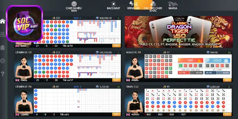 Tổng quan về sảnh ON Casino tại SOCVIP
