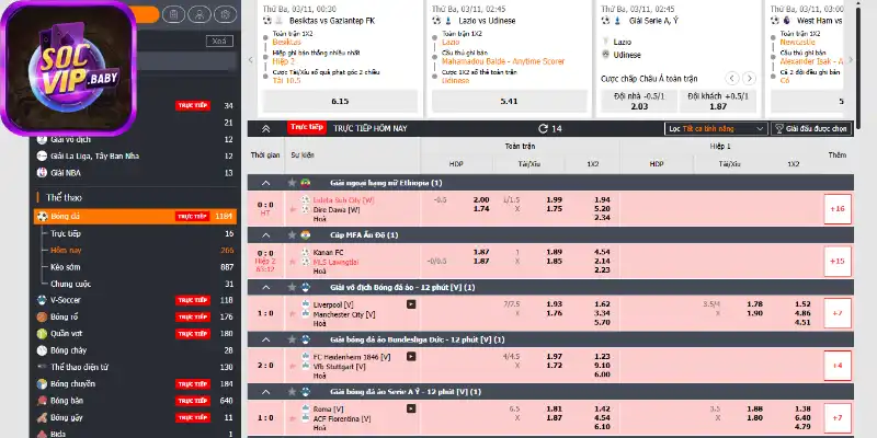 Sơ lược về sảnh thể thao SOCVIP
