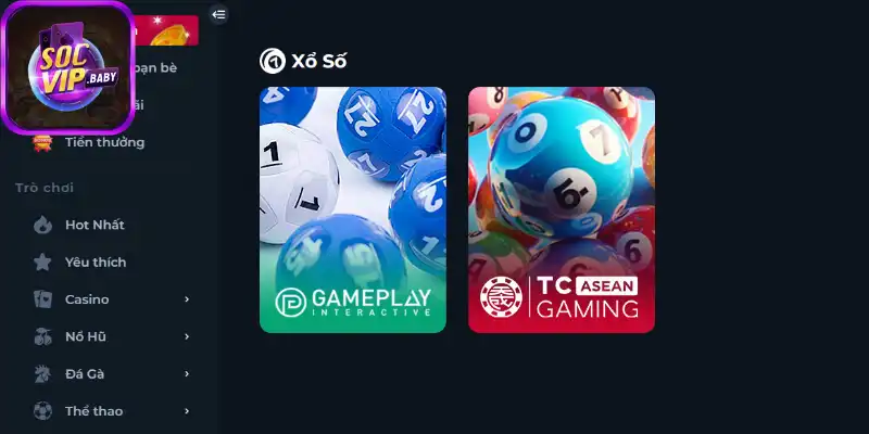 Tổng quan sảnh xổ số của SOCVIP